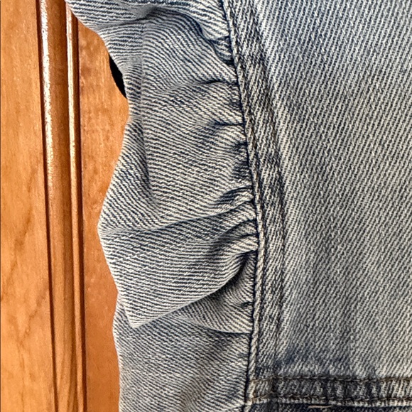 BiBi Light Blue Denim Ruffle Vest - Picture 3 of 6